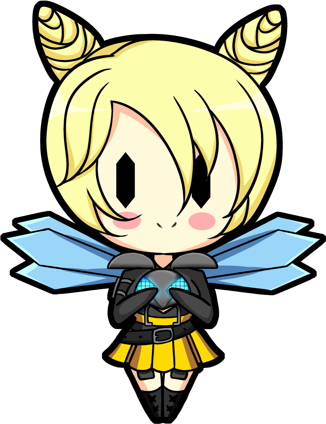 Chibi Blonde Character With Crystal Ball PNG image