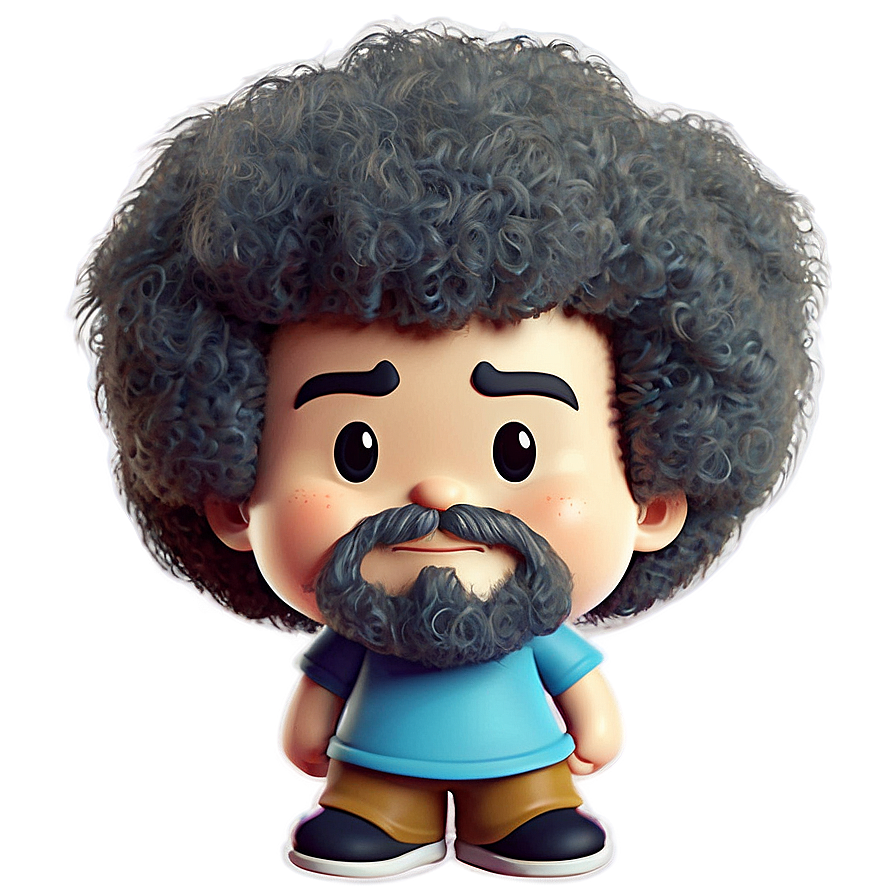 Chibi Bob Ross Hair Png Nwi85 PNG image
