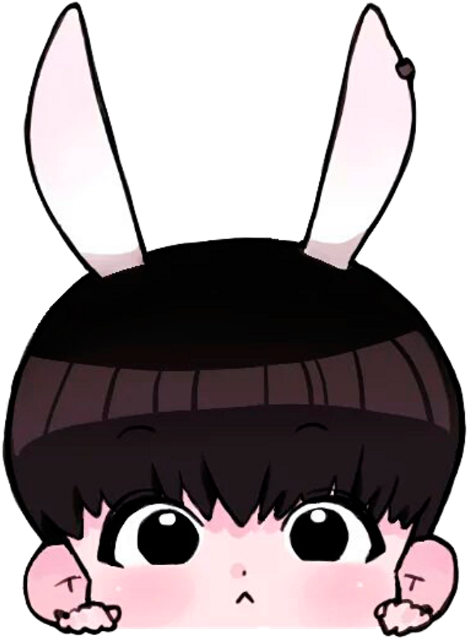 Chibi Character With Bunny Ears PNG image