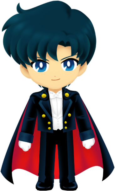 Chibi Characterin Tuxedo Cape PNG image