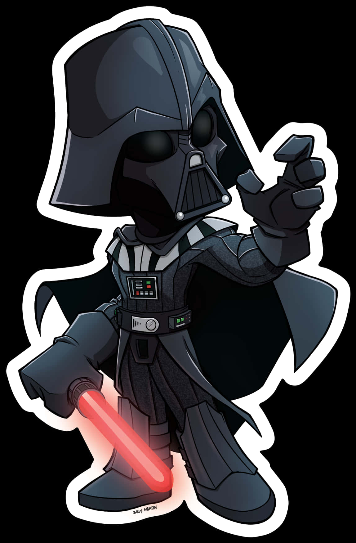 Chibi Darth Vader Illustration PNG image