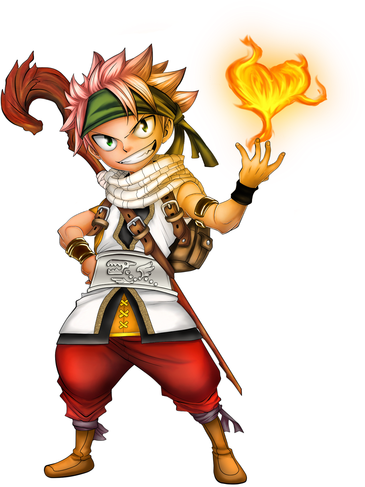 Chibi Fire Mage Character PNG image