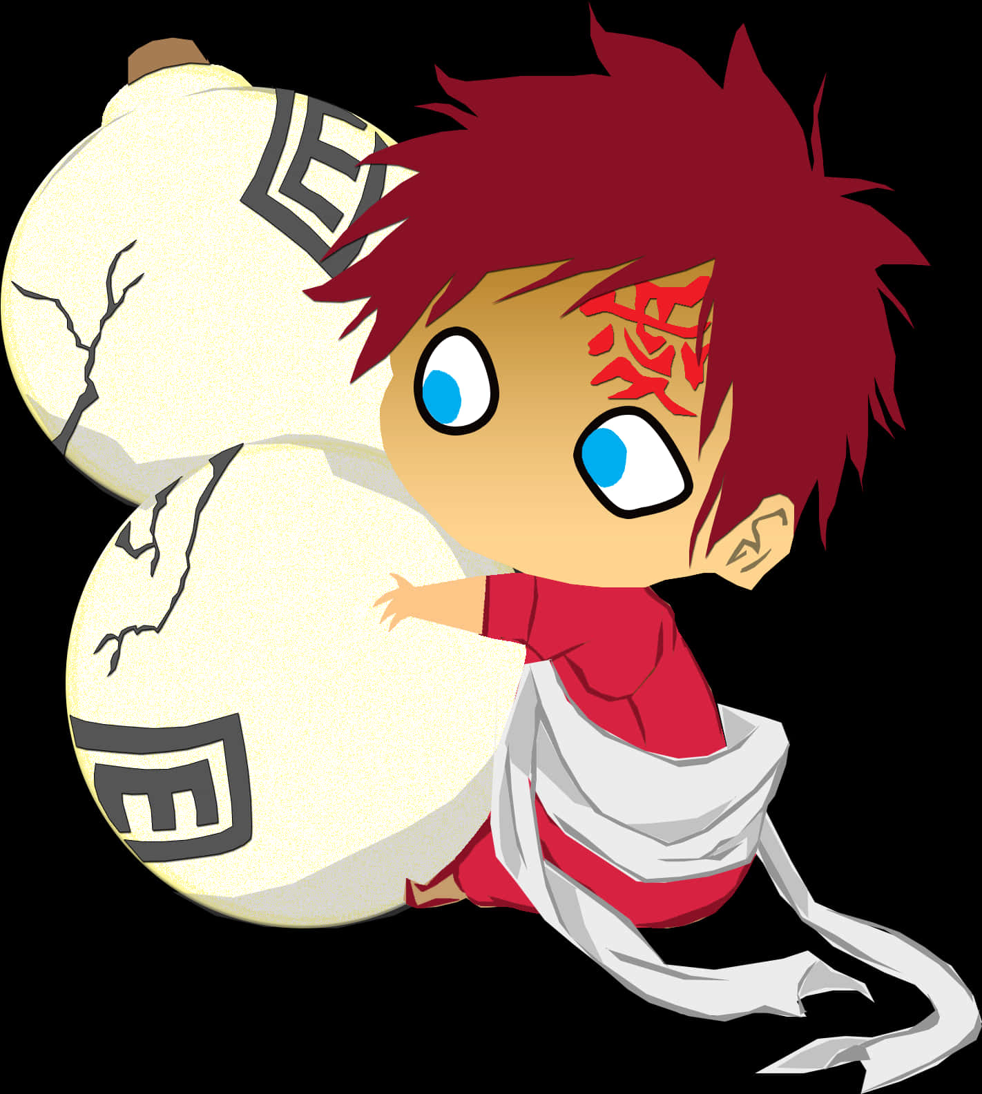 Chibi_ Gaara_with_ Gourd_ Anime_ Character PNG image
