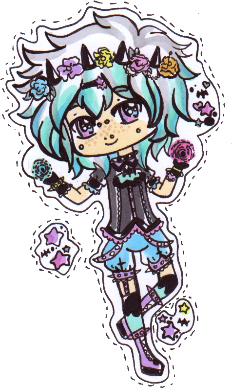 Chibi Gothic Fantasy Character PNG image