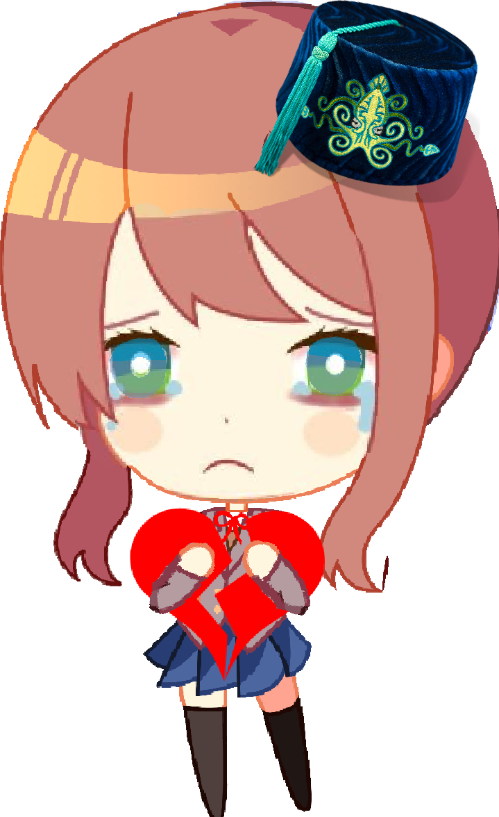 Chibi Graduate With Broken Heart PNG image