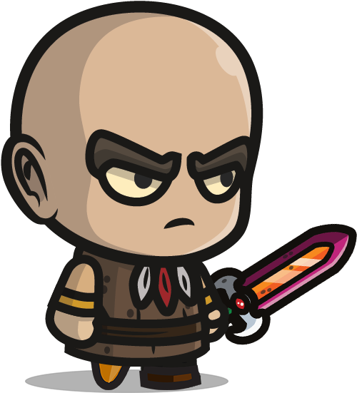 Chibi Krillin With Energy Sword PNG image