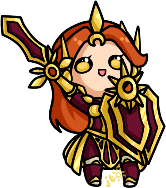 Chibi_ Leona_ League_of_ Legends PNG image