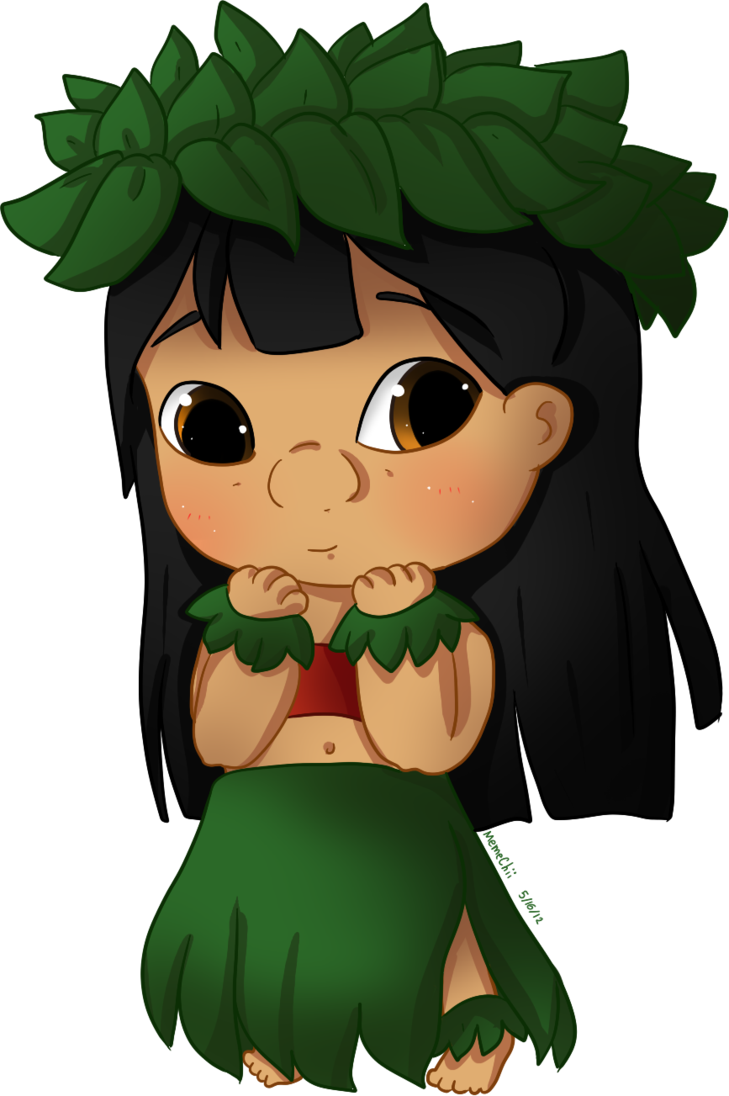 Chibi Liloin Hula Outfit PNG image