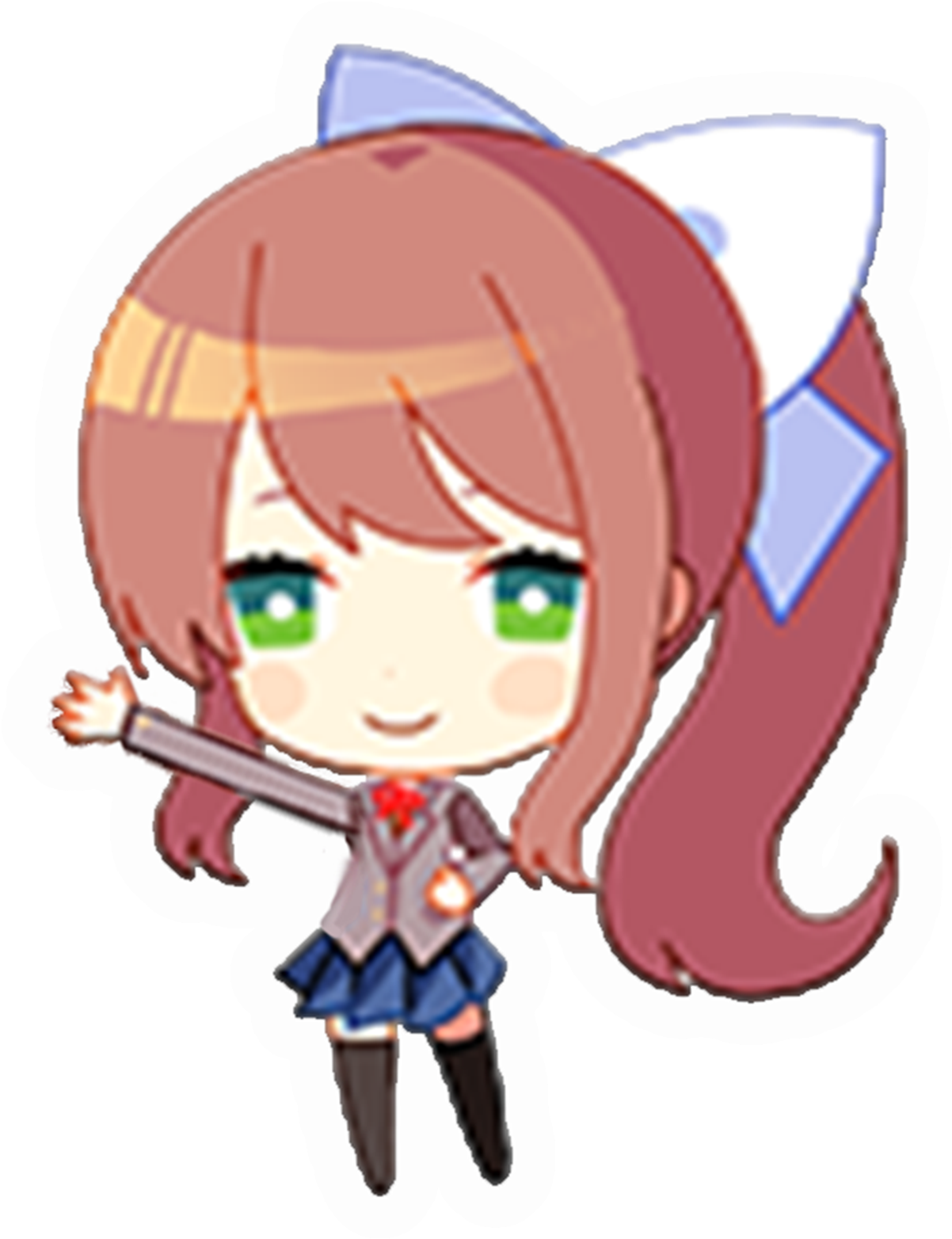 Chibi Monika D D L C Art PNG image