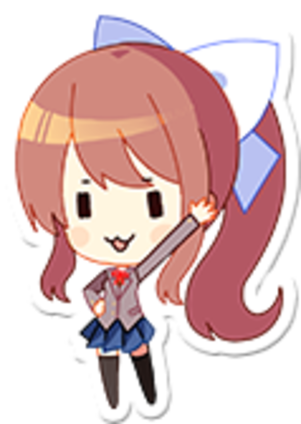 Chibi Monika D D L C Art PNG image