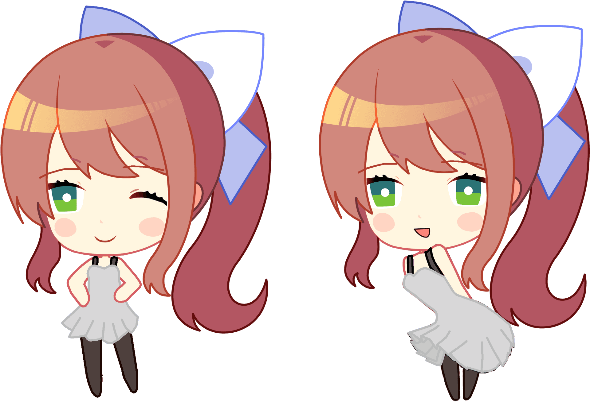 Chibi Monika D D L C Art PNG image