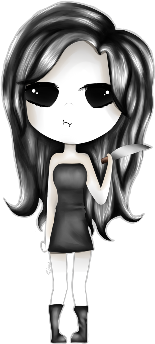 Chibi_ Style_ Assassin_ Girl PNG image