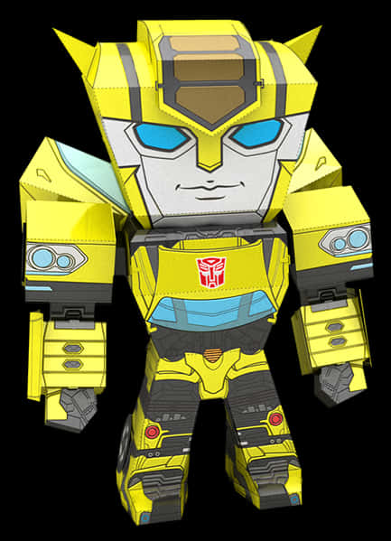 Chibi Style Bumblebee Transformer PNG image