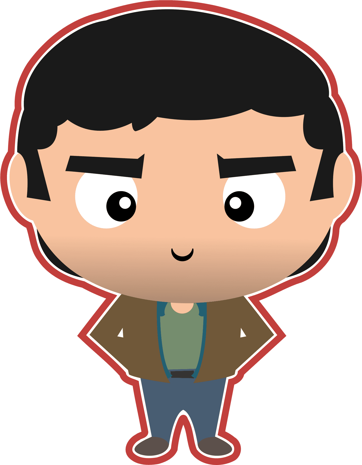 Chibi Style Cartoon Character PNG image