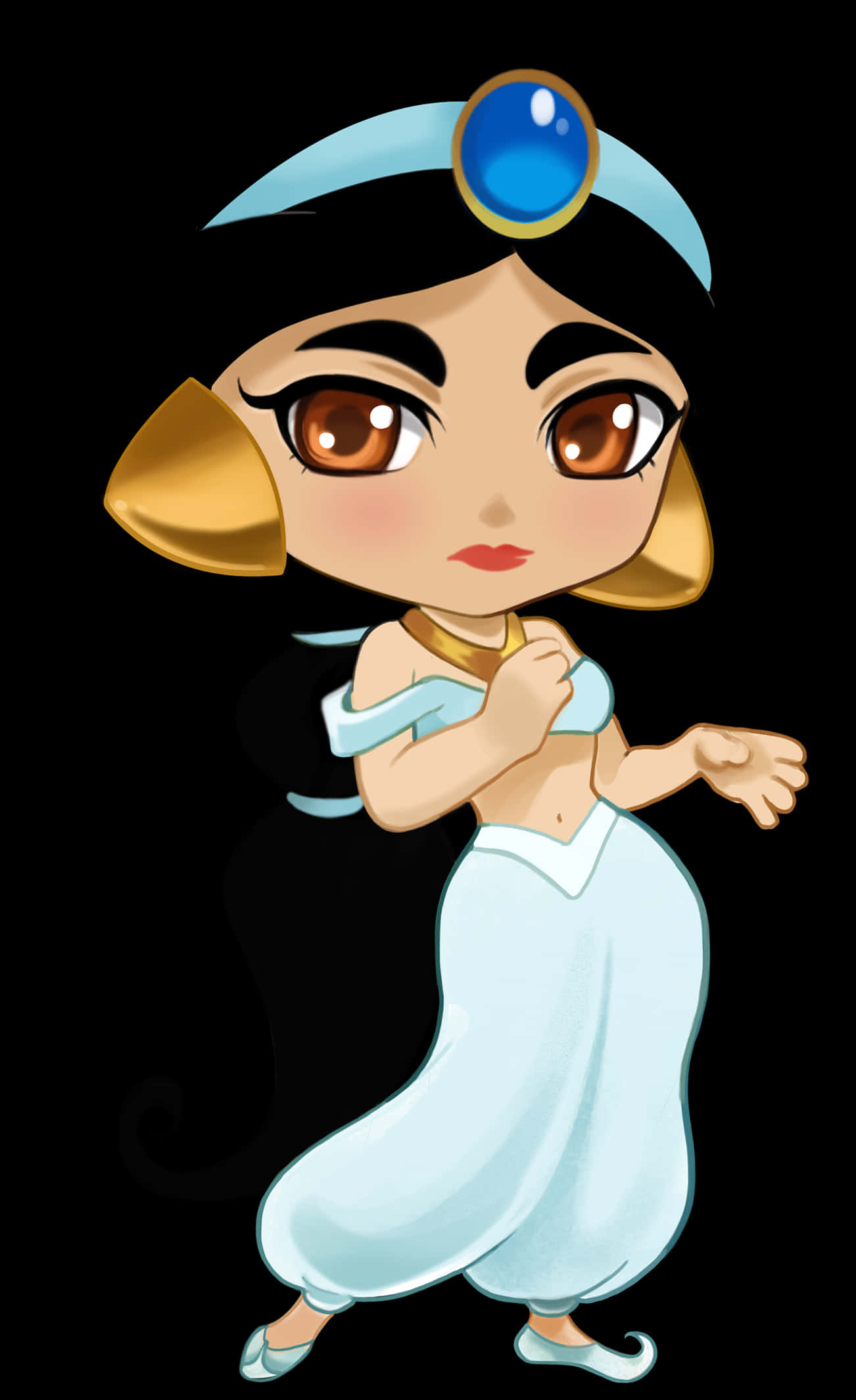 Chibi Style Princess Jasmine PNG image