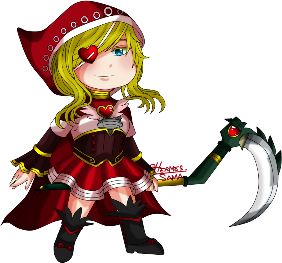 Chibi Style Red Pirate Girl Mobile Legends PNG image