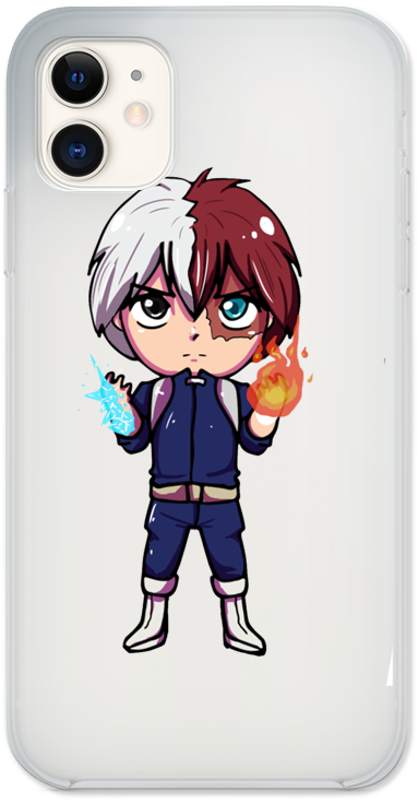 Chibi Todoroki Half Hot Half Cold Phone Case PNG image