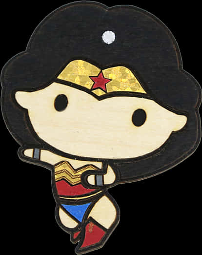 Chibi Wonder Woman Cutout PNG image