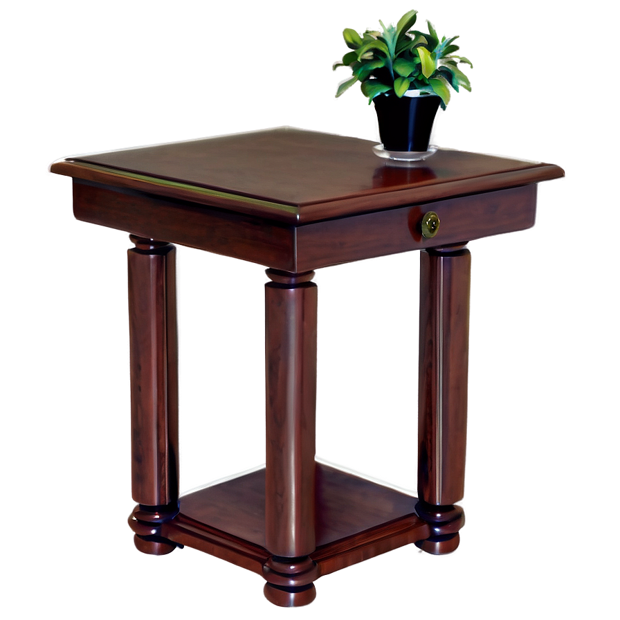 Chic Bedside Table Png 05042024 PNG image