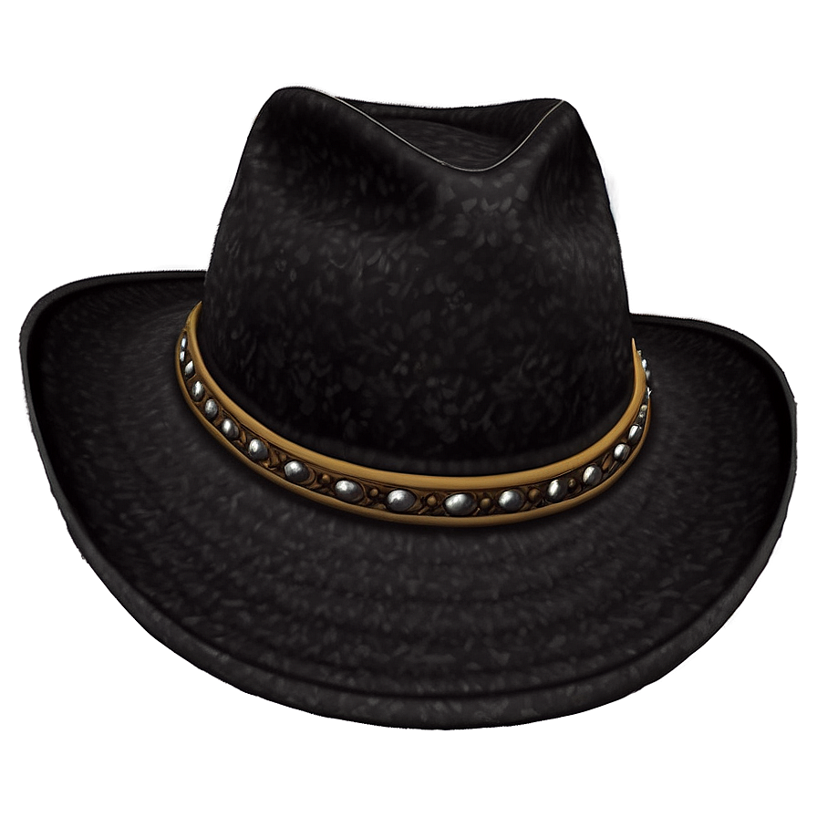 Chic Black Cowboy Hat Png 06212024 PNG image