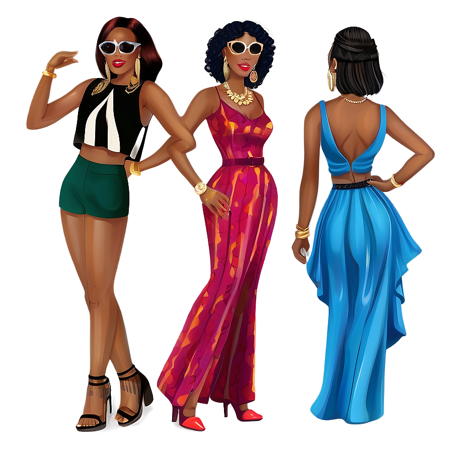 Chic House Party Fashion Png 06262024 PNG image