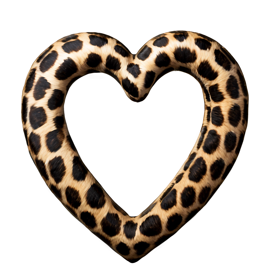 Chic Leopard Love Heart Png 2 PNG image