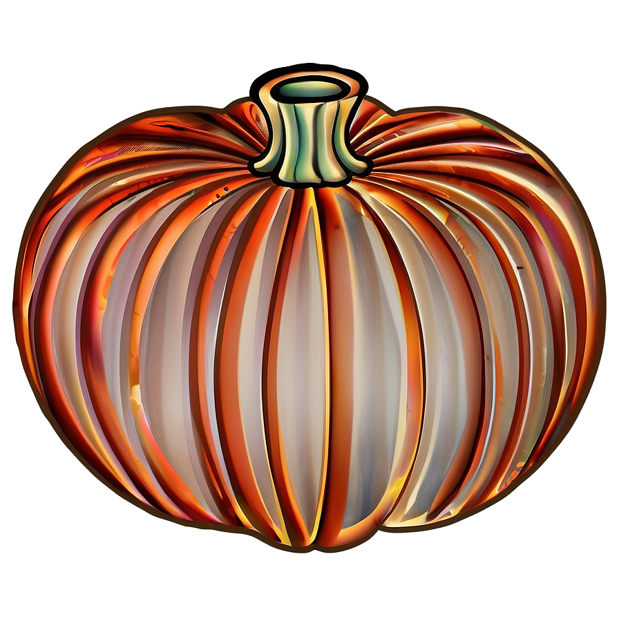 Chic Pumpkin Outline Motif Png 95 PNG image