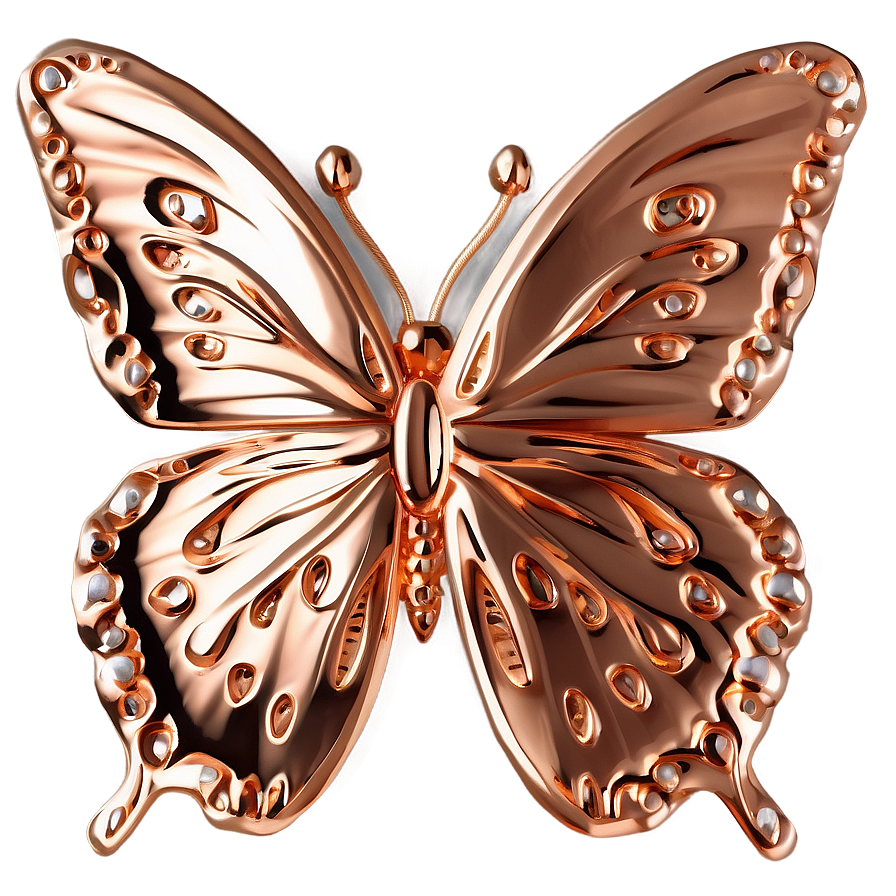 Chic Rose Gold Butterfly Png Xtq PNG image