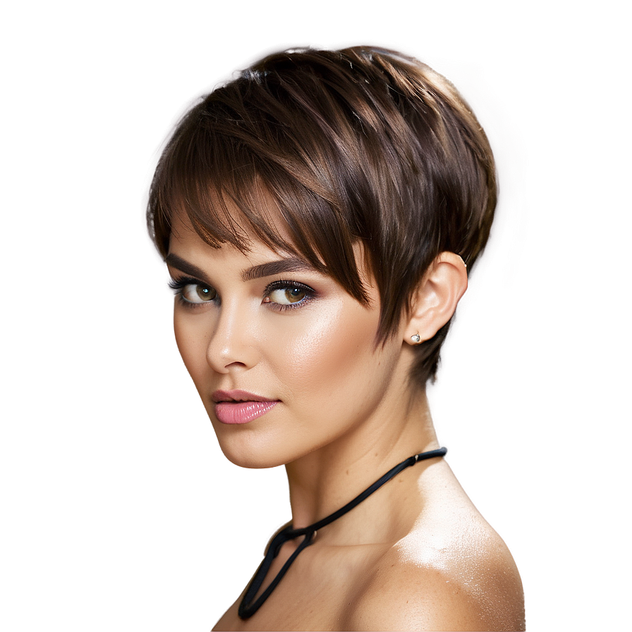 Chic Short Hairstyle Png 06272024 PNG image