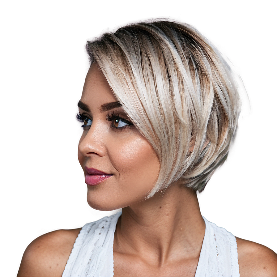 Chic Short Hairstyle Png 82 PNG image