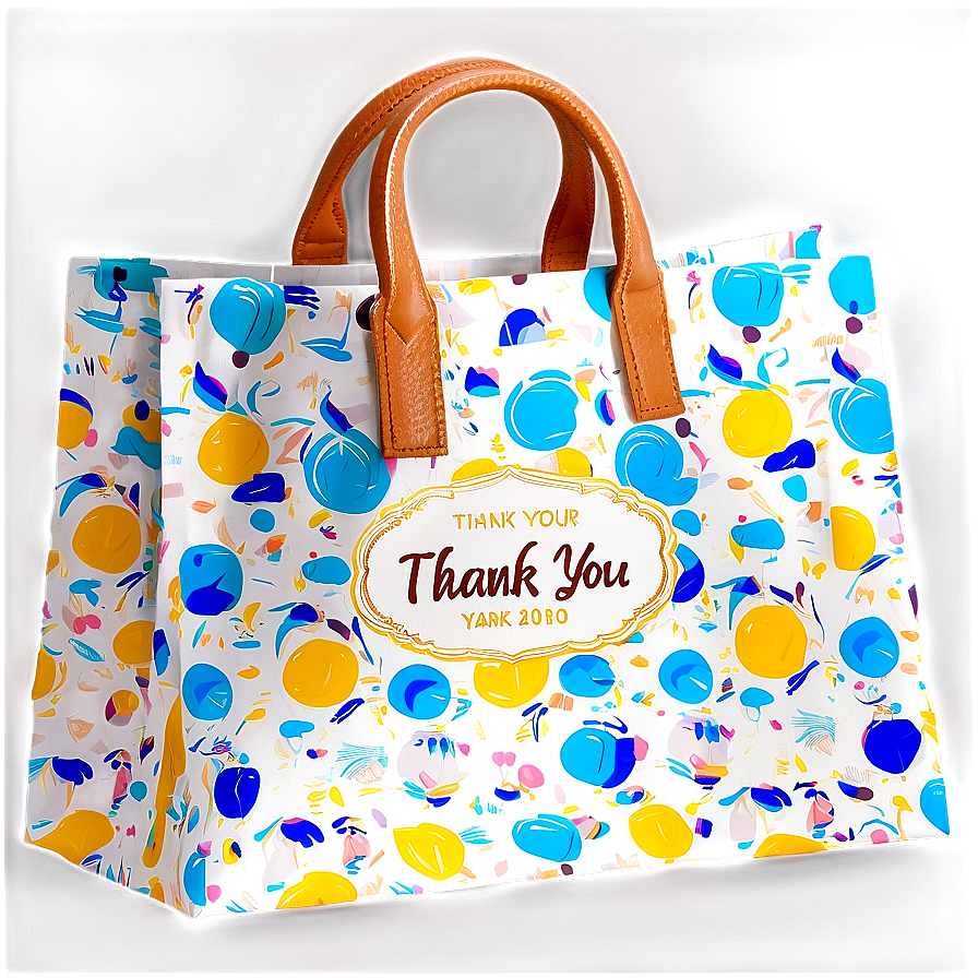 Chic Thank You Shopping Bag Png Tnk PNG image