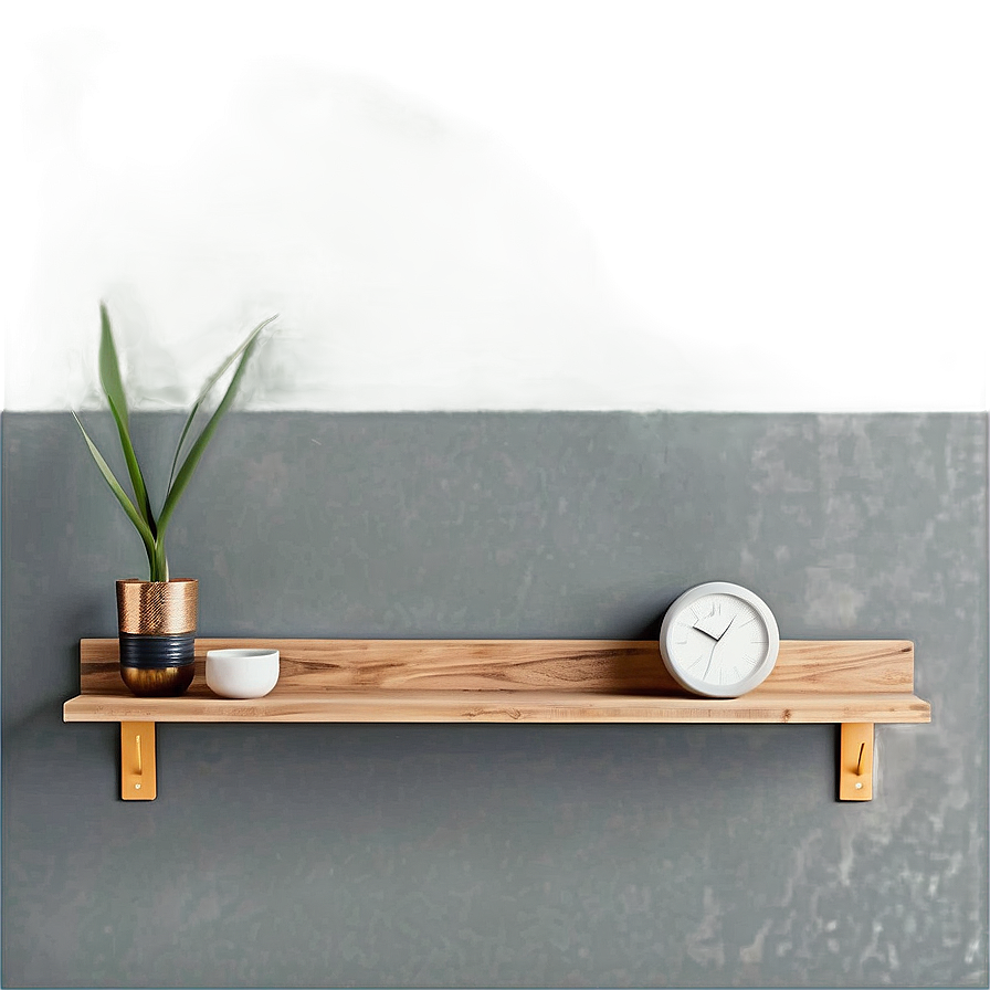 Chic Wood Shelf Inspirations Png 70 PNG image