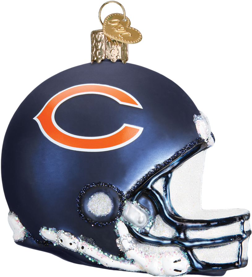 Chicago Bears Helmet Christmas Ornament PNG image
