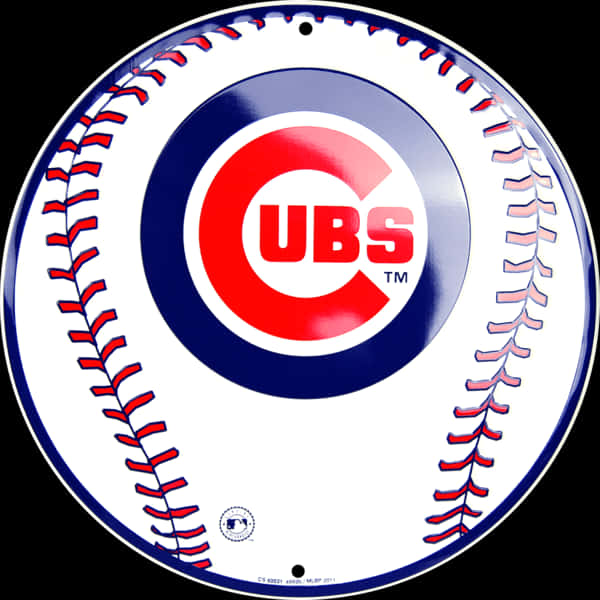 Chicago Cubs Logo Baseball Plate PNG image