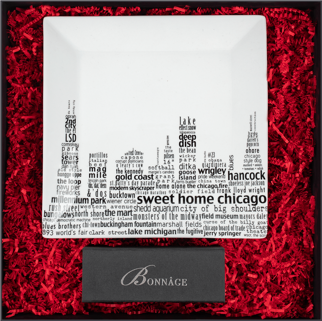 Chicago Themed Word Art Scarf PNG image