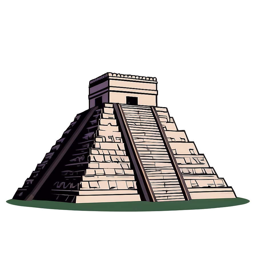 Chichen Itza Temple Drawing Png 93 PNG image