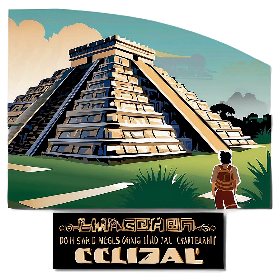 Chichen Itza Travel Poster Png 32 PNG image