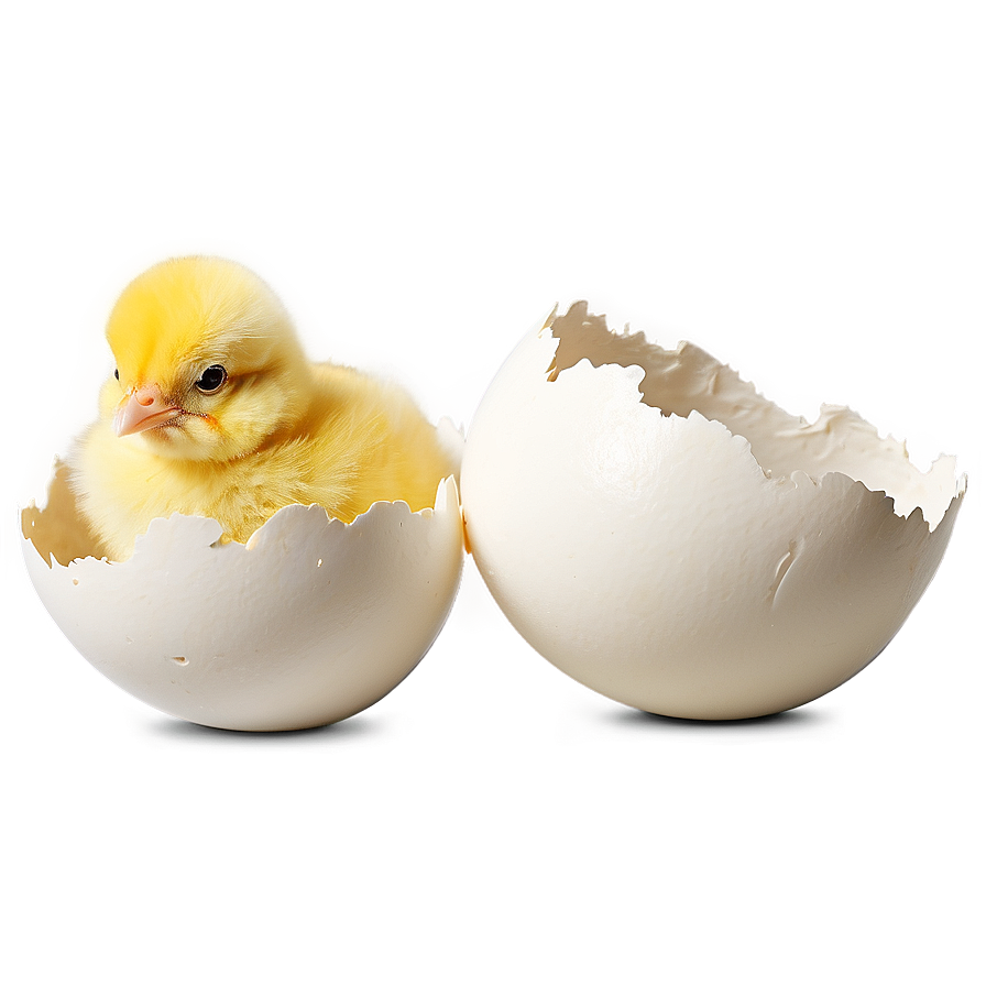 Chick With Eggshell Png 05242024 PNG image