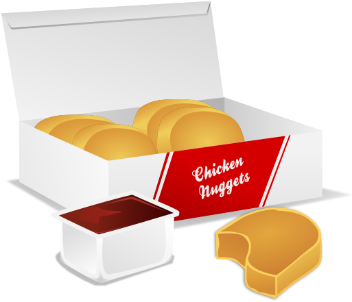 Chicken Nuggetsin Boxwith Dipping Sauce PNG image