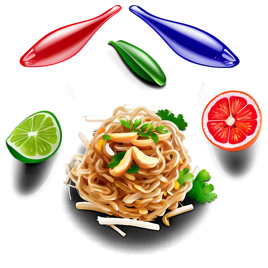 Chicken Pad Thai Cooking Png 06252024 PNG image