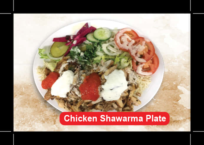 Chicken Shawarma Plate Delicious Meal PNG image