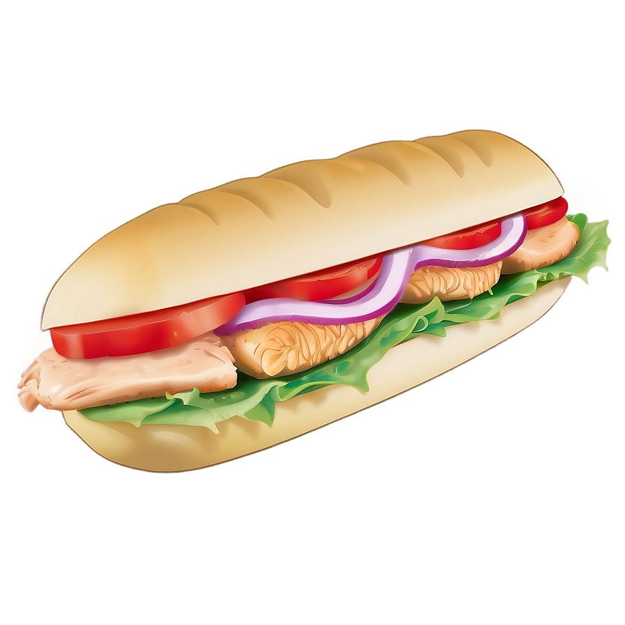 Chicken Sub Sandwich Png 06272024 PNG image