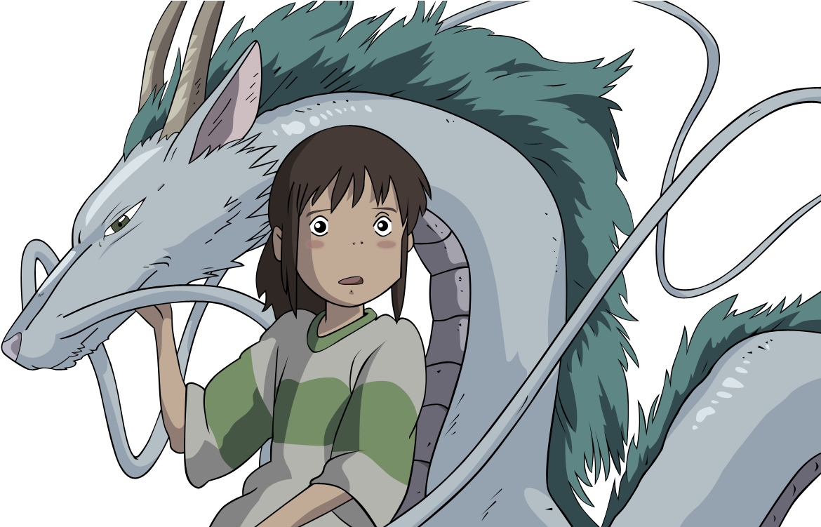 Chihiroand Haku Spirited Away PNG image