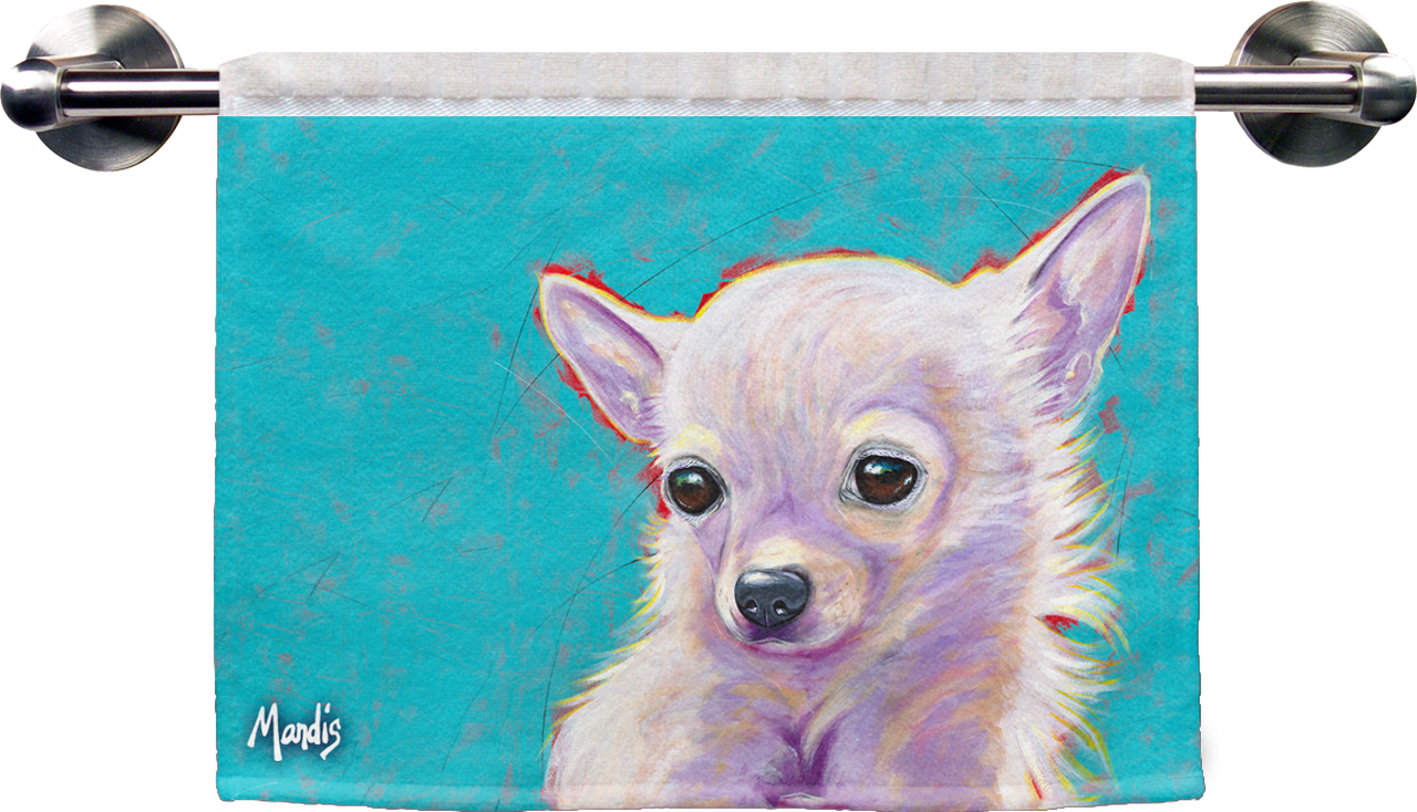 Chihuahua Artworkon Towel Rod PNG image