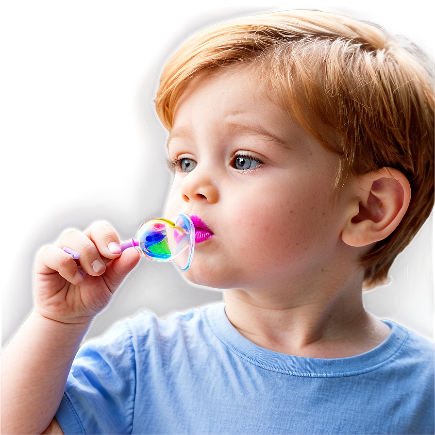 Child Blowing Bubbles Png Ilv PNG image