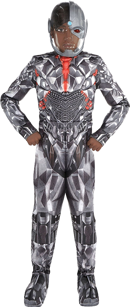 Child Cyborg Costume Pose PNG image