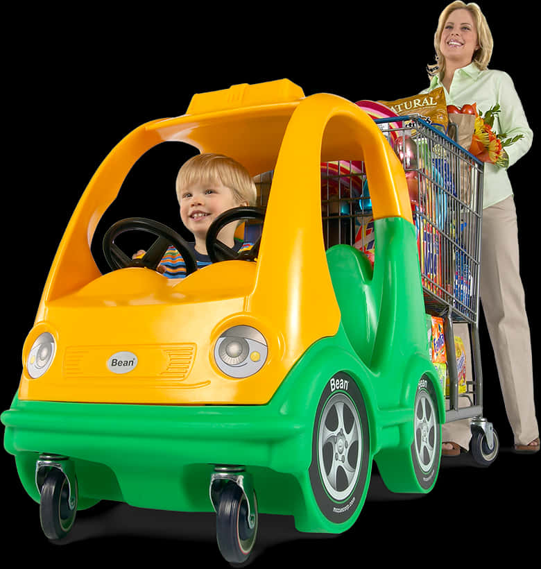 Child Friendly Shopping Cart PNG image