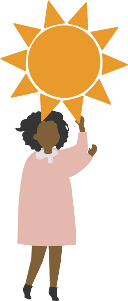 Child Holding Sun Illustration PNG image