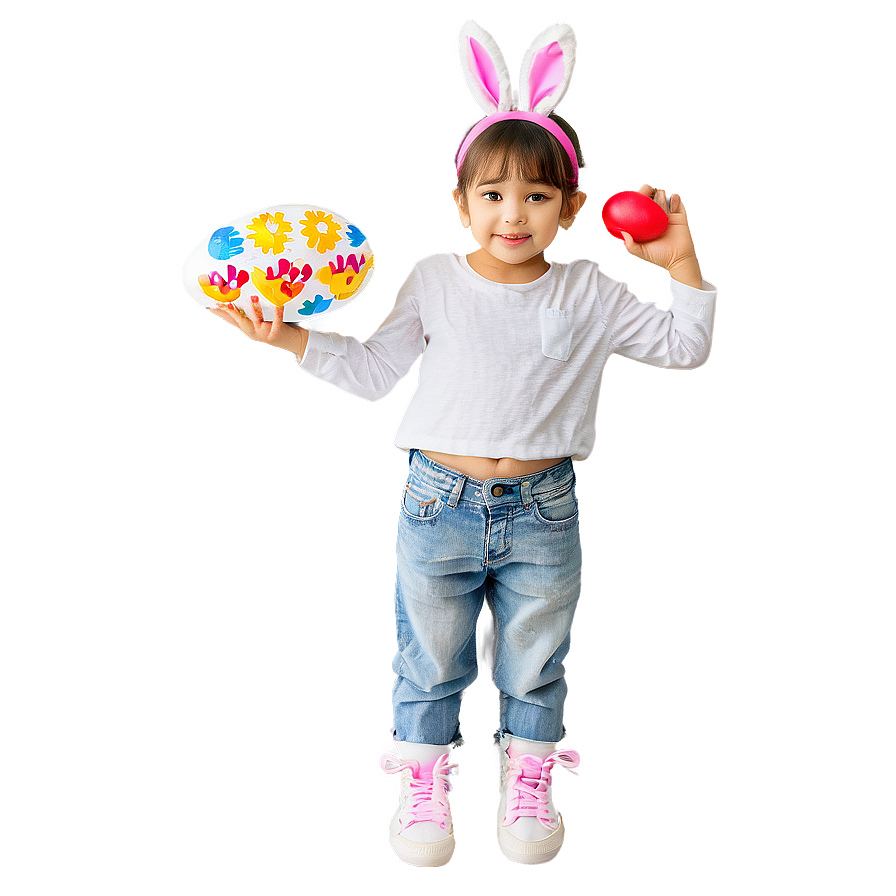 Child With Easter Eggs Png 60 PNG image