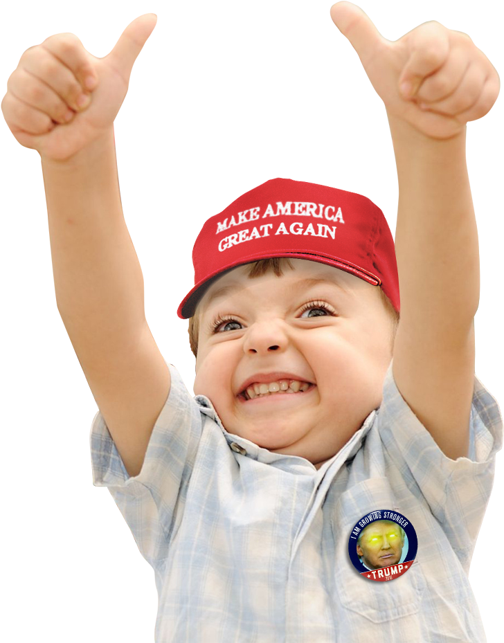 Childin M A G A Hat Thumbs Up PNG image